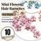 10 Pcs Mini Cute Flower-Shaped Hair Clips for Girls, Multicolor Crystal Hair Barrettes